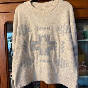 Eddie Bauer Southwest Design Crew Neck Sweater Size XL